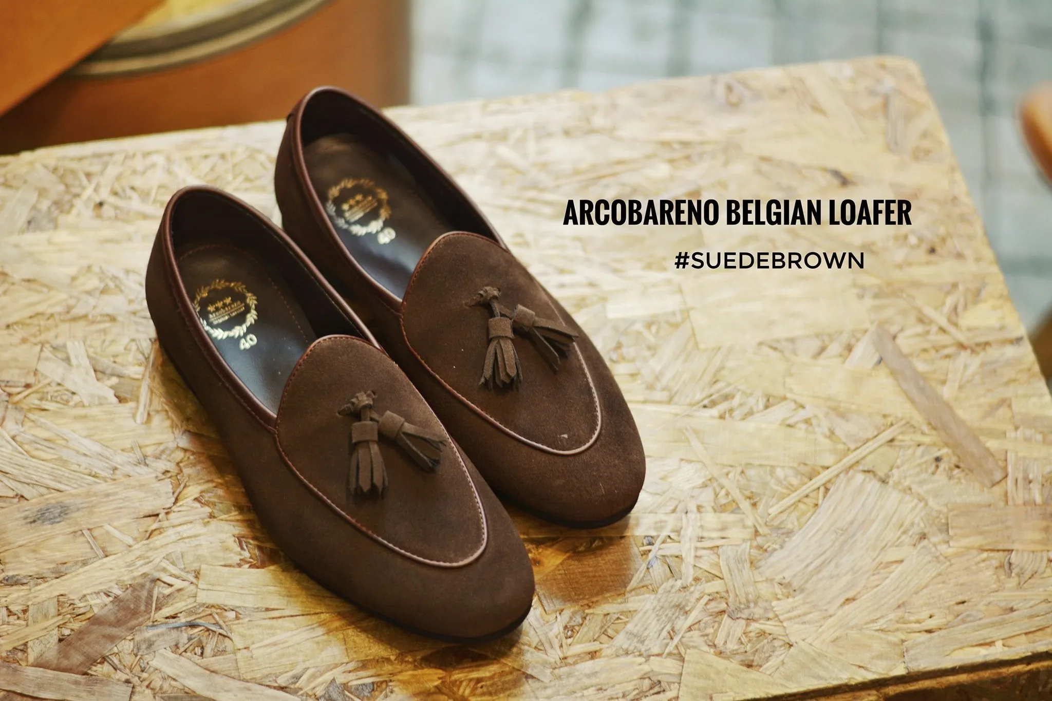 503-2 Suede Brown Belgian Loafers