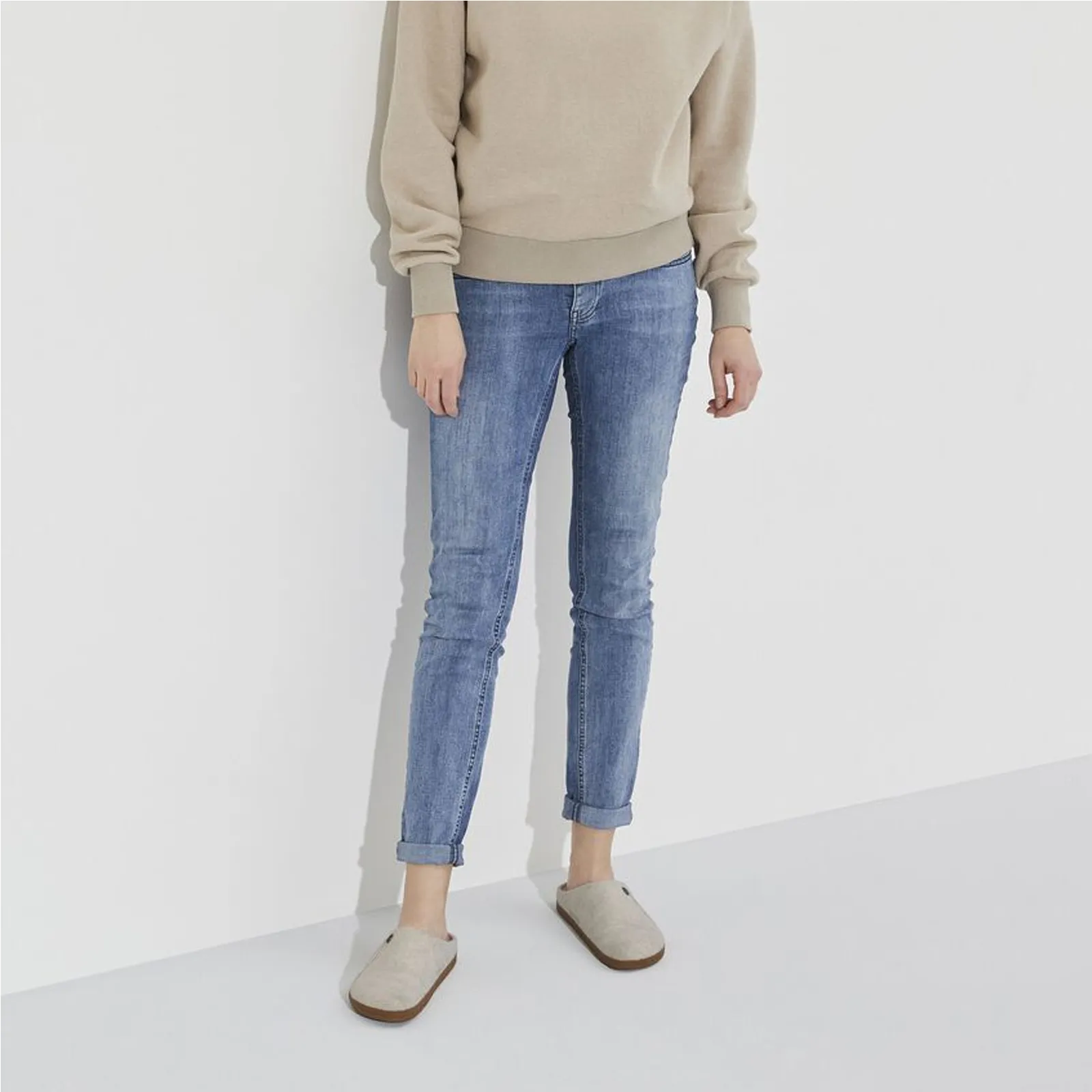Birkenstock Zermatt Narrow Slipper (Women) - Ecru Wool/Natural Shearling