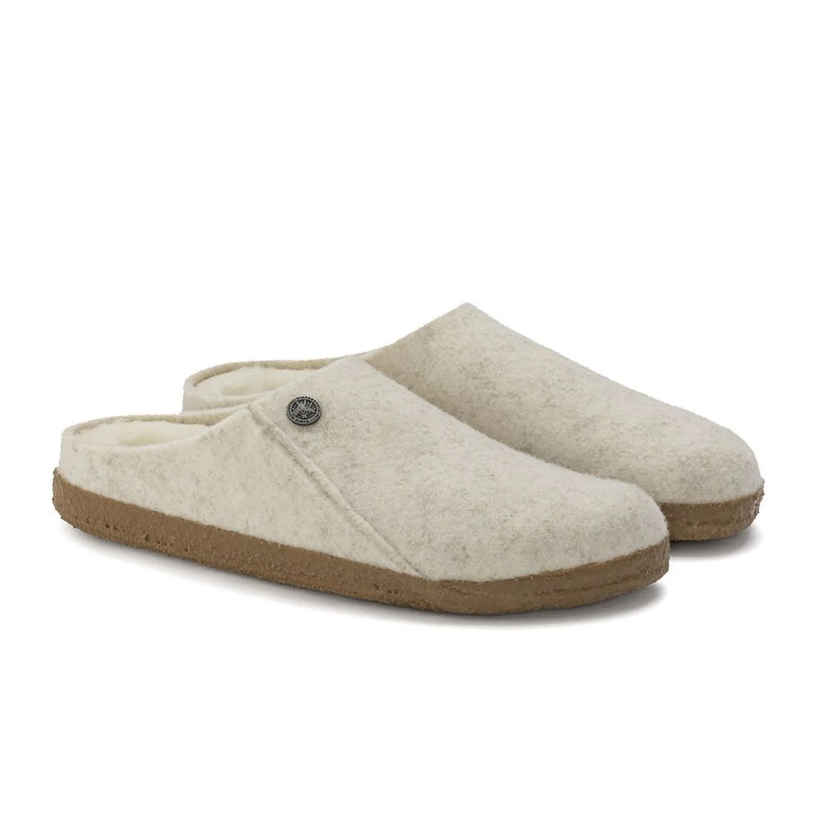 Birkenstock Zermatt Narrow Slipper (Women) - Ecru Wool/Natural Shearling