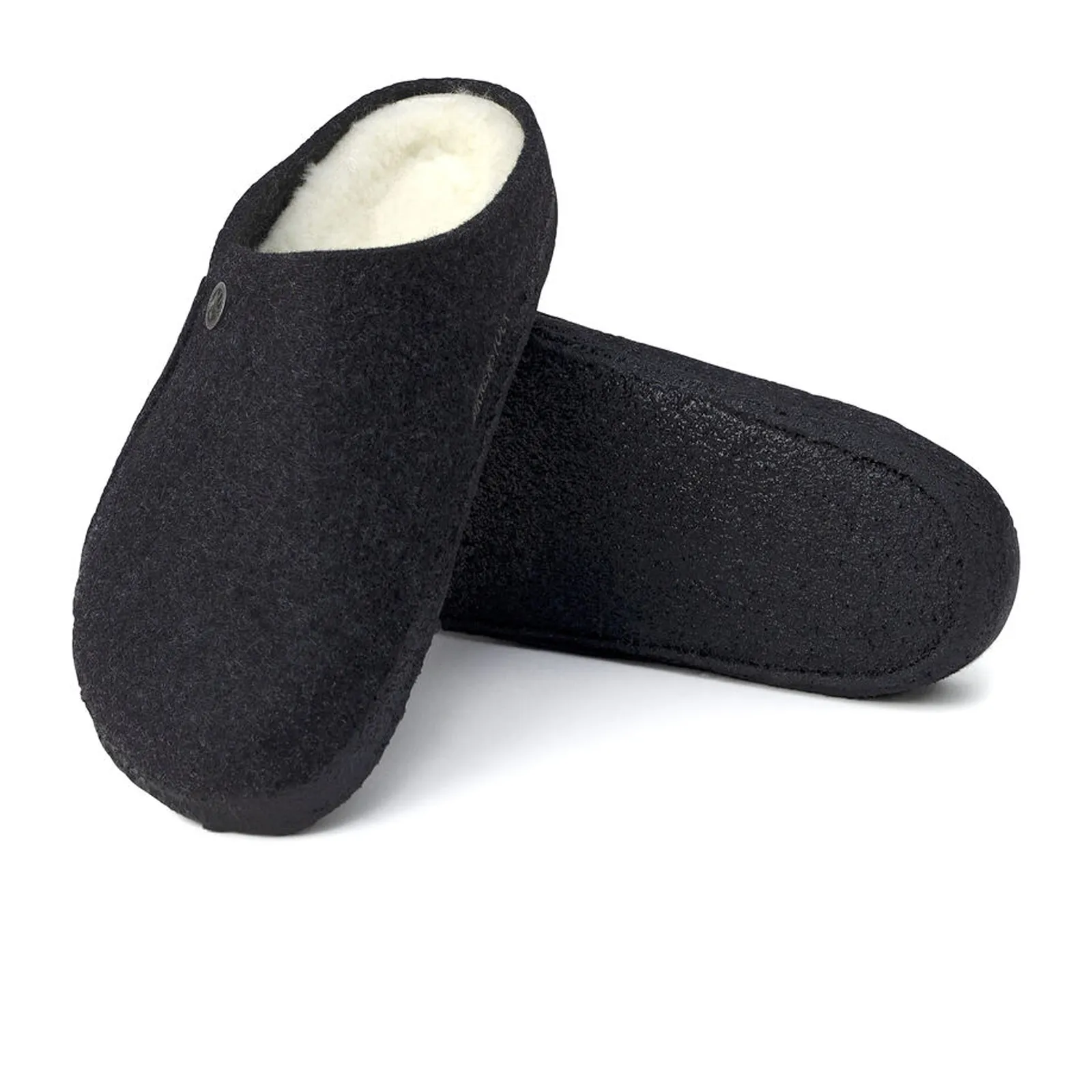 Birkenstock Zermatt Slipper (Unisex) - Anthracite Wool/Natural Shearling