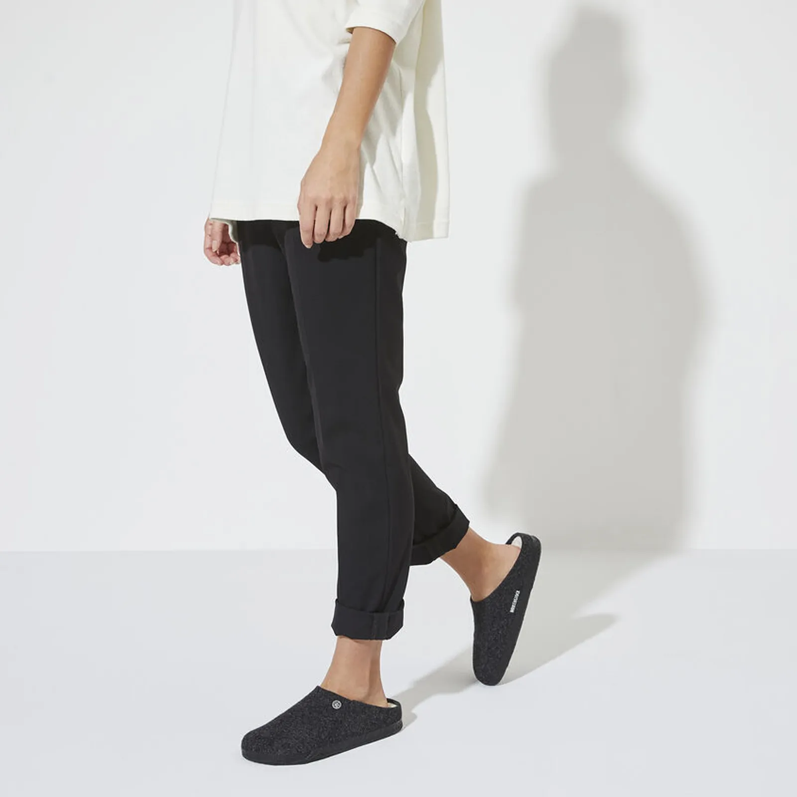 Birkenstock Zermatt Slipper (Unisex) - Anthracite Wool/Natural Shearling
