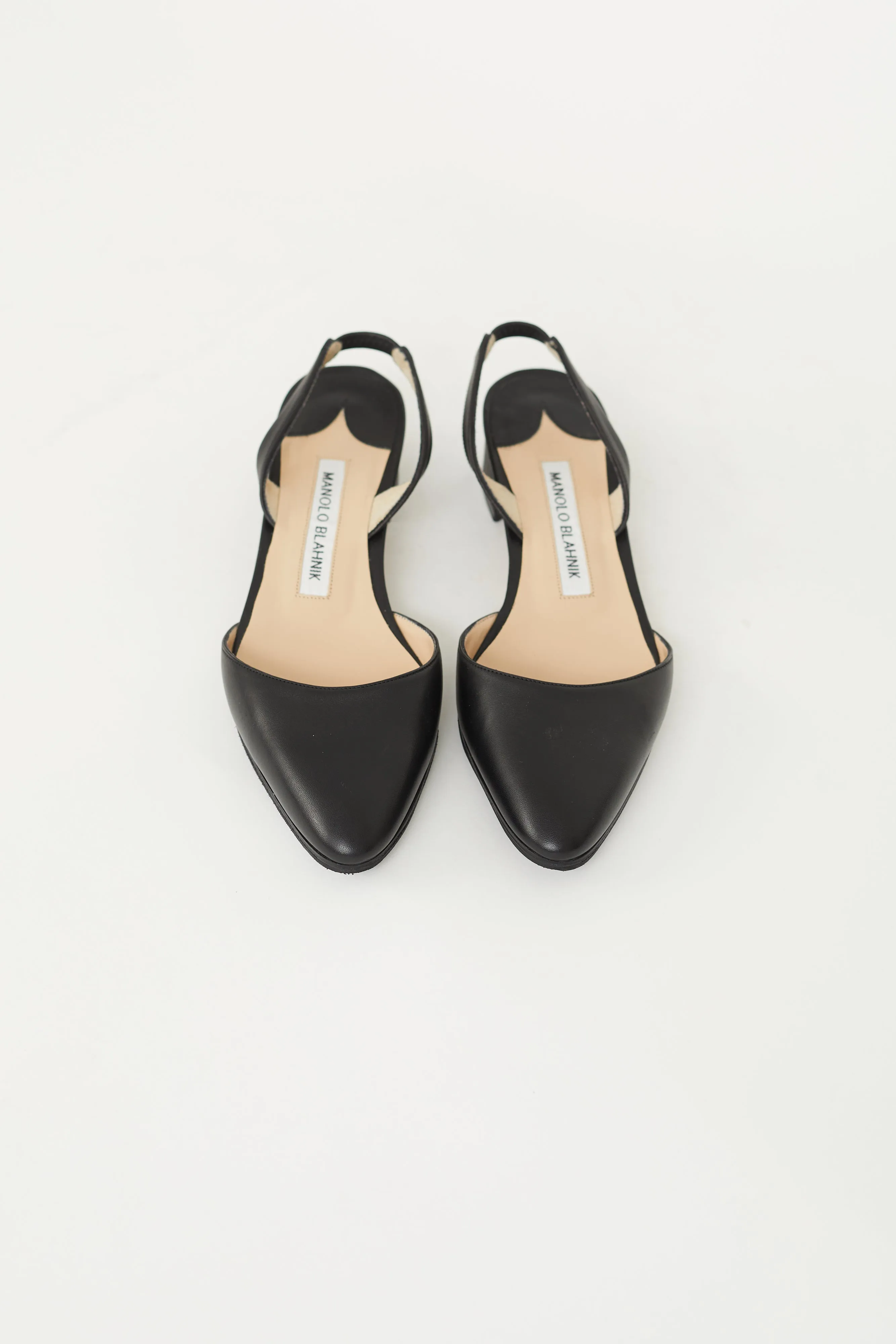Black Leather Aspro Slingback Heel