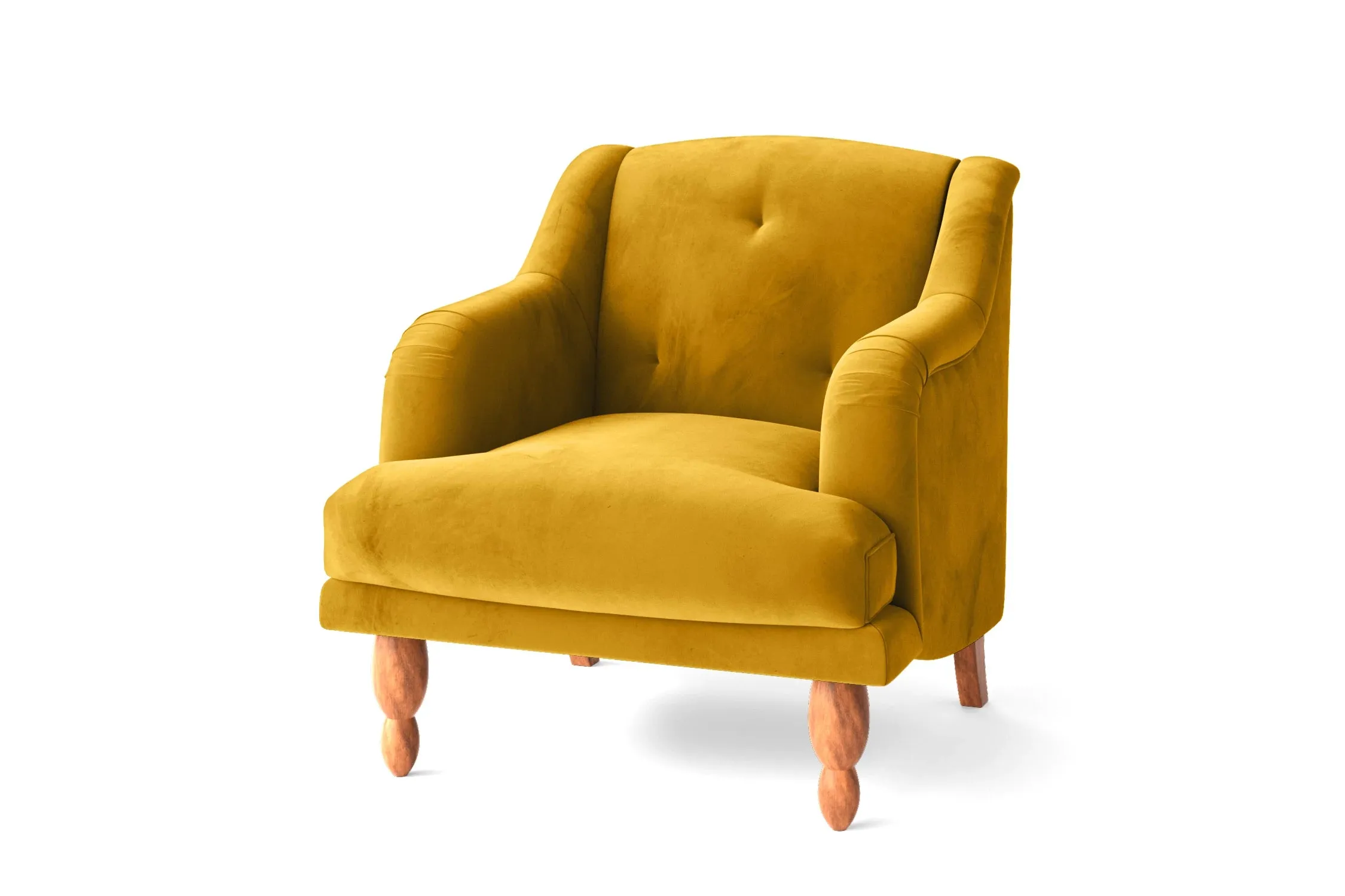 Burlington Armchair Yellow Velvet
