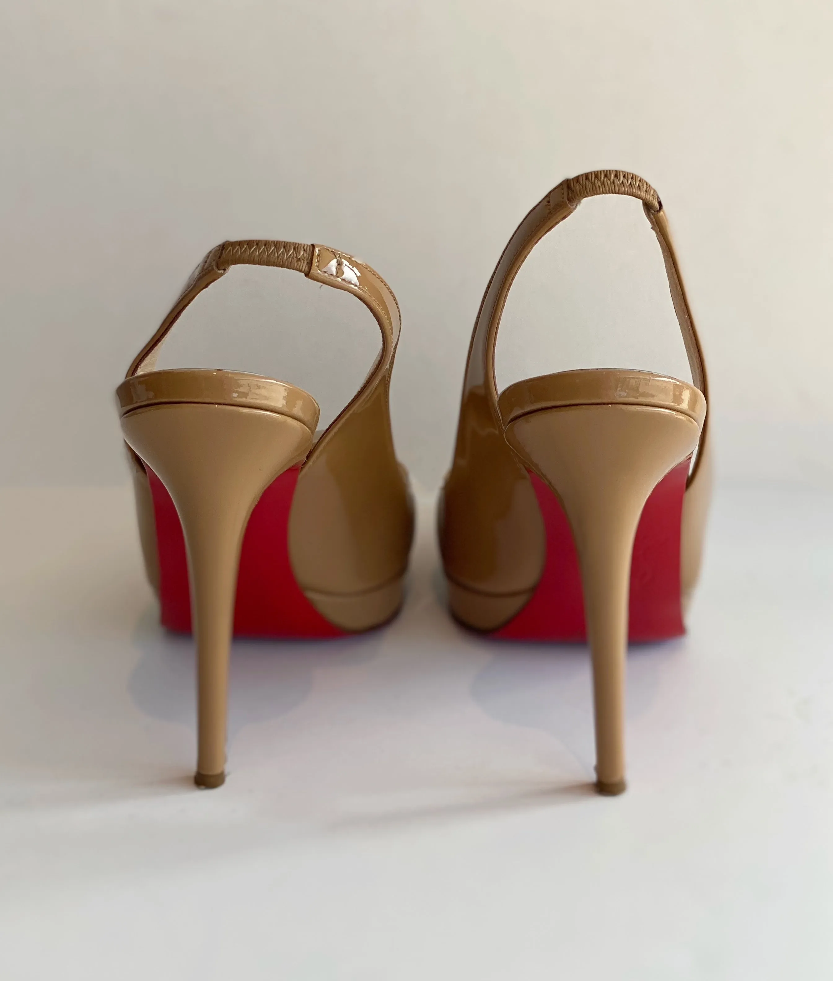 Christian Louboutin Patent Sling-back Heels