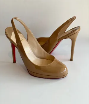 Christian Louboutin Patent Sling-back Heels