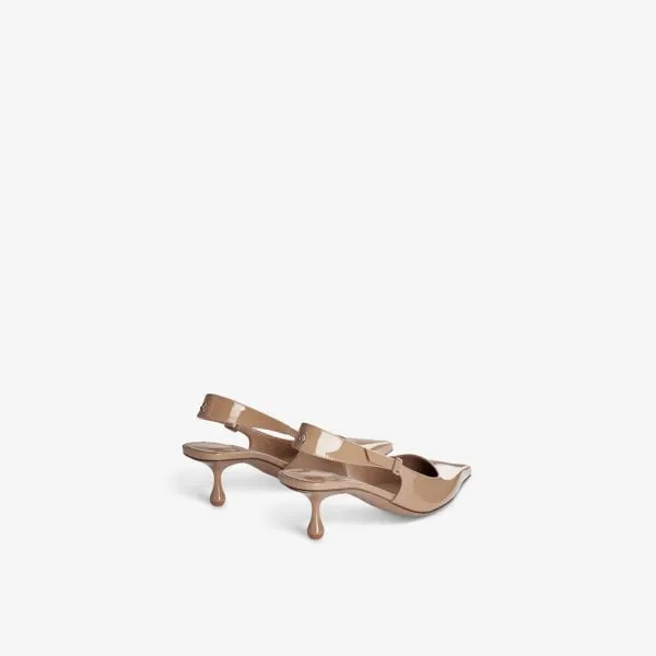 Jimmy Choo Amel 50 Leather Heels Biscuit