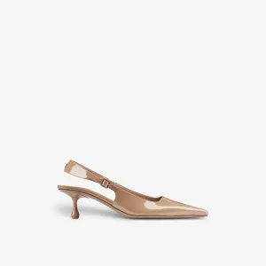 Jimmy Choo Amel 50 Leather Heels Biscuit