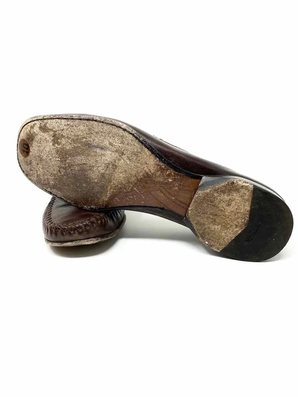 Salvatore Ferragamo Men's Brown Italy Shoe Size 10 Loafers