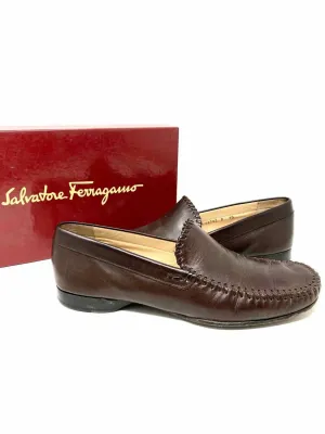 Salvatore Ferragamo Men's Brown Italy Shoe Size 10 Loafers