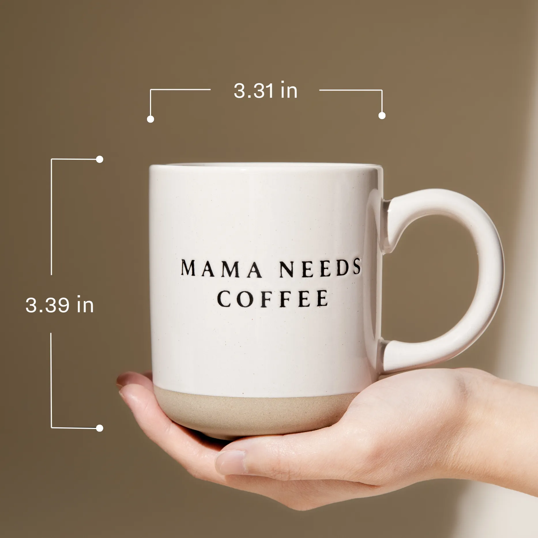 Warm & Cozy Stoneware Coffee Mug-Christmas Home Decor & Gift